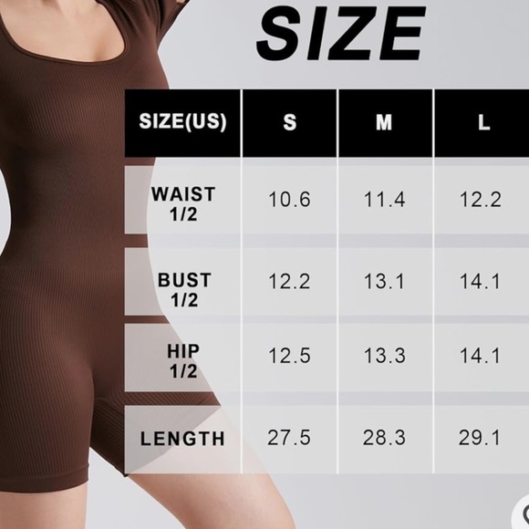 AMAZON Thick Ribbed Body Sculpting One Piece Square Neck Shortsie - Picture 9 of 9